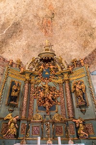 RETABLE EGLISE AULON, HAUTES PYRENEES, MIDI PYRENEES, OCCITANIE, FRANCE 