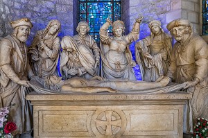 MISE AU TOMBEAU DU CHRIST, BASILIQUE SAINT REMI, REIMS, MARNE, REGION GRAND EST, FRANCE