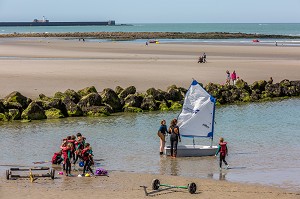 PLAGE, WIMEREUX, (62) PAS-DE-CALAIS, FRANCE 