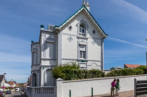 FACADE MAISON BELLE EPOQUE, WIMEREUX, (62) PAS-DE-CALAIS, FRANCE 