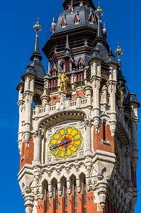 BEFFROI, HOTEL DE VILLE, CALAIS, (62) PAS-DE-CALAIS, FRANCE 