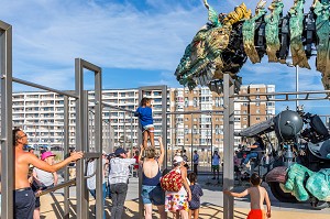 DRAGON DE CALAIS, DIGUE GASTON BERTHE, PLAGE DE CALAIS, CALAIS, (62) PAS-DE-CALAIS, FRANCE 