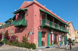 CHAMBRES D'HOTES DE LA MAISON ROSE, SAINT-LOUIS-DU-SENEGAL, SENEGAL, AFRIQUE DE L'OUEST 