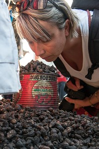 ENCENS SECHES A BASE DE RACINES DE ROSEAU, MARCHE DE DAGANA, SENEGAL, AFRIQUE DE L'OUEST 