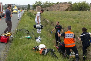 SAPEURS-POMPIERS, LEUCATE, FRANCE