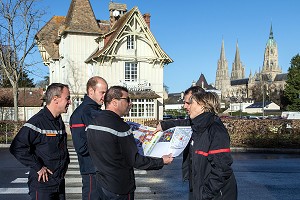 SAPEURS-POMPIERS, COMPAGNIE DE BAYEUX, FRANCE