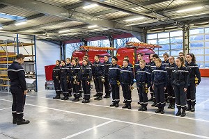 SAPEURS-POMPIERS, COMPAGNIE DE BAYEUX, FRANCE