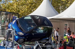 STAND DE SECURITE ROUTIERE, CONGRES NATIONAL DES SAPEURS-POMPIERS DE FRANCE, VANNES, MORBIHAN 