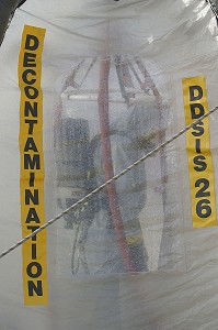 EURATECH 2005, EXERCICE EUROPEEN D'ACCIDENT TECHNOLOGIQUE MAJEUR, TRANSPORT FERROVIAIRE DE PRODUIT TOXIQUES, PORTE LES VALENCES, DROME, (26), RHONE-ALPES, AUVERGNE-RHONE-ALPES, FRANCE 
