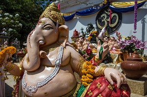 STATUE D'ELEPHANT REPRESENTANT GANESH, WAT KAEW PRASERT, PATHIO, PROVINCE DE CHUMPHON, THAILANDE, ASIE 