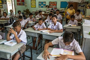 COURS DE LECTURE AVEC LES PRIMAIRES, ECOLE SUAN LUNG, BANG SAPHAN, THAILANDE, ASIE 