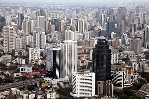 GRATTE-CIEL, VUE GENERALE DE LA VILLE, BANGKOK, THAILANDE 