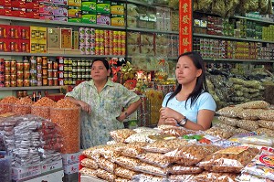 BOUTIQUE D'ALIMENTATION, QUARTIER CHINOIS, CHINATOWN, BANGKOK, THAILANDE 