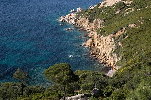 COTE DECOUPEE, LITTORAL TURC DE LA MER EGEE, REGION DE FOCA, RIVIERA DES OLIVIERS, NORD D’IZMIR, TURQUIE 