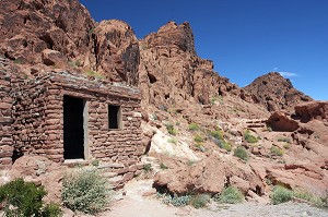 VILLAGE ABANDONNE DANS LE RED ROCK CANYON, EXCURSION AU DEPART DE LAS VEGAS, NEVADA, ETATS-UNIS, AMERIQUE, USA