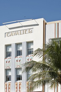 FACADE ART DECO HOTEL CAVALIER, OCEAN DRIVE, KEY WEST, FLORIDA, QUARTIER ART DECO MIAMI BEACH, MIAMI, FLORIDE, FLORIDA, ETATS-UNIS, USA 