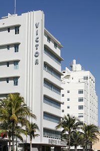 FACADE ART DECO HOTEL VICTOR, OCEAN DRIVE, QUARTIER ART DECO MIAMI BEACH, MIAMI, FLORIDE, FLORIDA, ETATS-UNIS, USA 