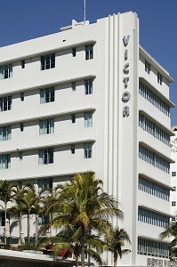 FACADE ART DECO HOTEL VICTOR, OCEAN DRIVE, QUARTIER ART DECO MIAMI BEACH, MIAMI, FLORIDE, FLORIDA, ETATS-UNIS, USA 