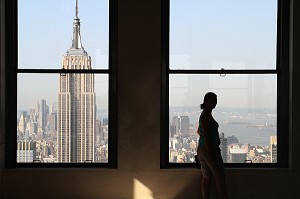 EMPIRE STATE BUILDING, VU DEPUIS LE GE BUILDING, ROCKEFELLER CENTER, QUARTIER DE MIDTOWN, MANHATTAN, NEW YORK CITY, ETAT DE NEW YORK, ETATS-UNIS 