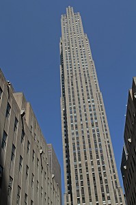 GE BUILDING, ROCKEFELLER CENTER CONCU PAR RAYMOND HOOD DANS LES ANNEES 1930, QUARTIER DE MIDTOWN, MANHATTAN, NEW YORK CITY, ETAT DE NEW YORK, ETATS-UNIS 