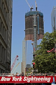 CHANTIER DE CONSTRUCTION DE LA FREEDOM TOWER, PLUS HAUTE TOUR DES ETATS-UNIS (541 METRES), GROUND ZERO DU WORLD TRADE CENTER, FINANCIAL DISTRICT, DOWNTOWN, MANHATTAN, NEW YORK CITY, ETATS-UNIS 