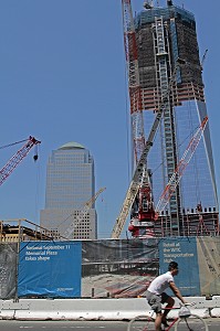 CHANTIER DE CONSTRUCTION DE LA FREEDOM TOWER, PLUS HAUTE TOUR DES ETATS-UNIS (541 METRES), GROUND ZERO DU WORLD TRADE CENTER, FINANCIAL DISTRICT, DOWNTOWN, MANHATTAN, NEW YORK CITY, ETATS-UNIS 