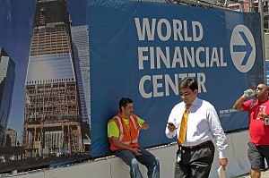 CHANTIER DE CONSTRUCTION DE LA FREEDOM TOWER, PLUS HAUTE TOUR DES ETATS-UNIS (541 METRES), GROUND ZERO DU WORLD TRADE CENTER, FINANCIAL DISTRICT, DOWNTOWN, MANHATTAN, NEW YORK CITY, ETATS-UNIS 